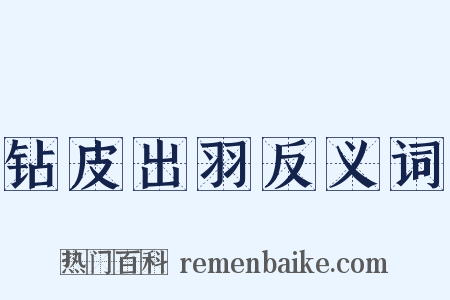 钻皮出羽反义词是什么意思的图片